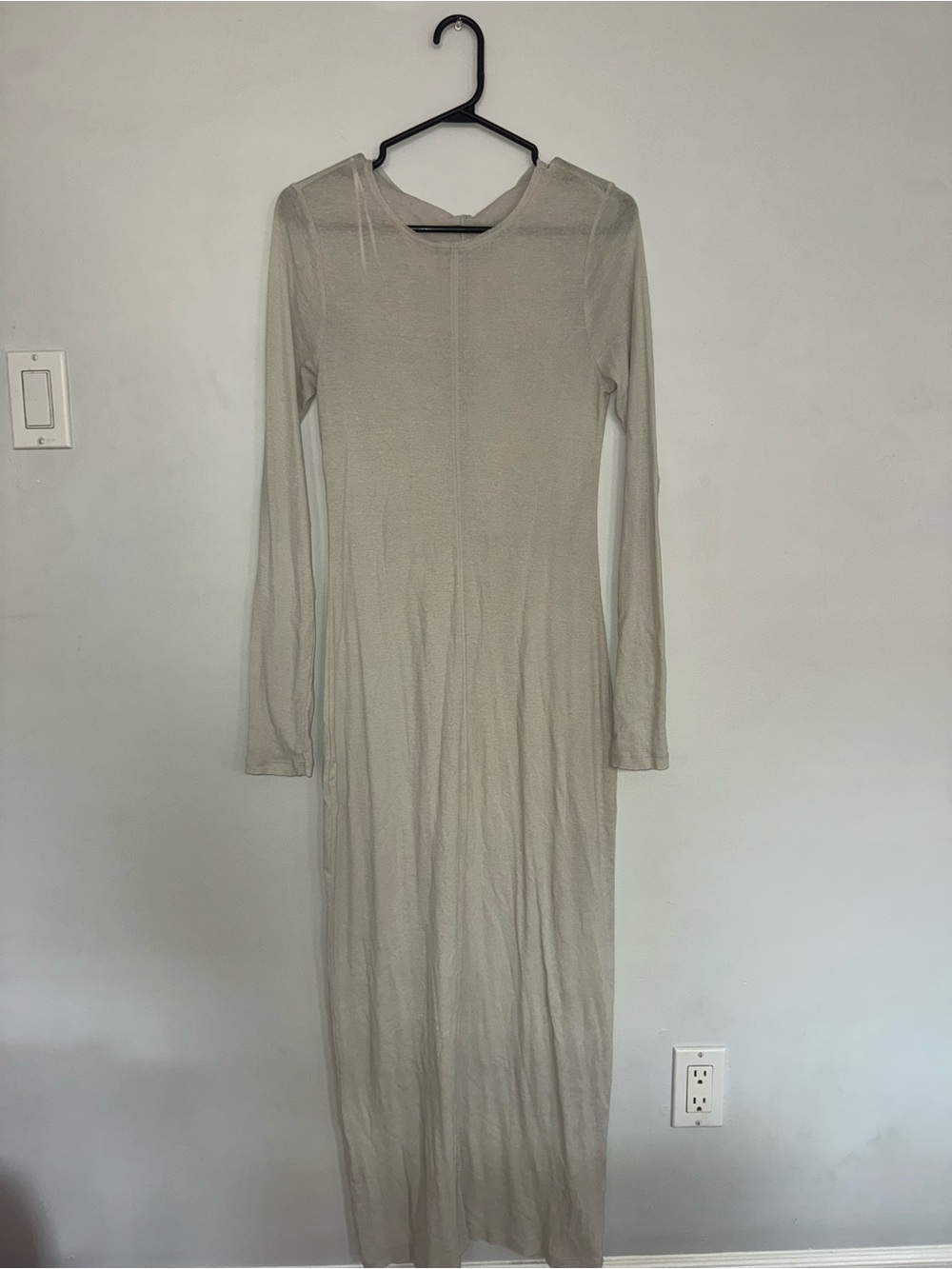 Divided Beige Long Sleeve Maxi Dress